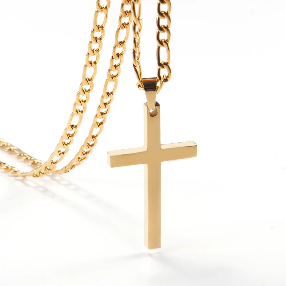 Stainless Steel Cross Pendant Necklace - Mens Anime Jewelry Jewellery
