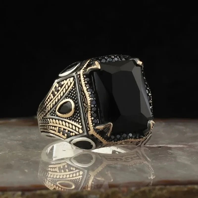 Stone Carved Ring - Mens Anime Jewelry Jewellery