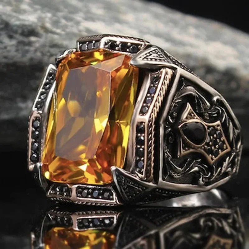 Stone Carved Ring - Mens Anime Jewelry Jewellery