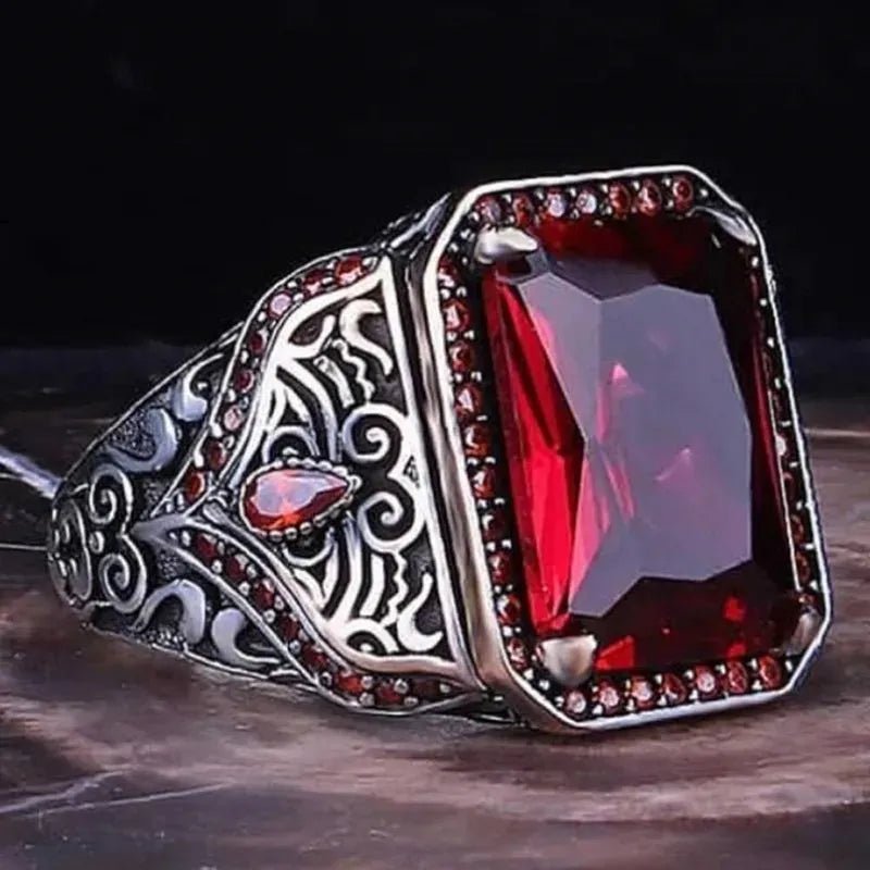 Stone Carved Ring - Mens Anime Jewelry Jewellery