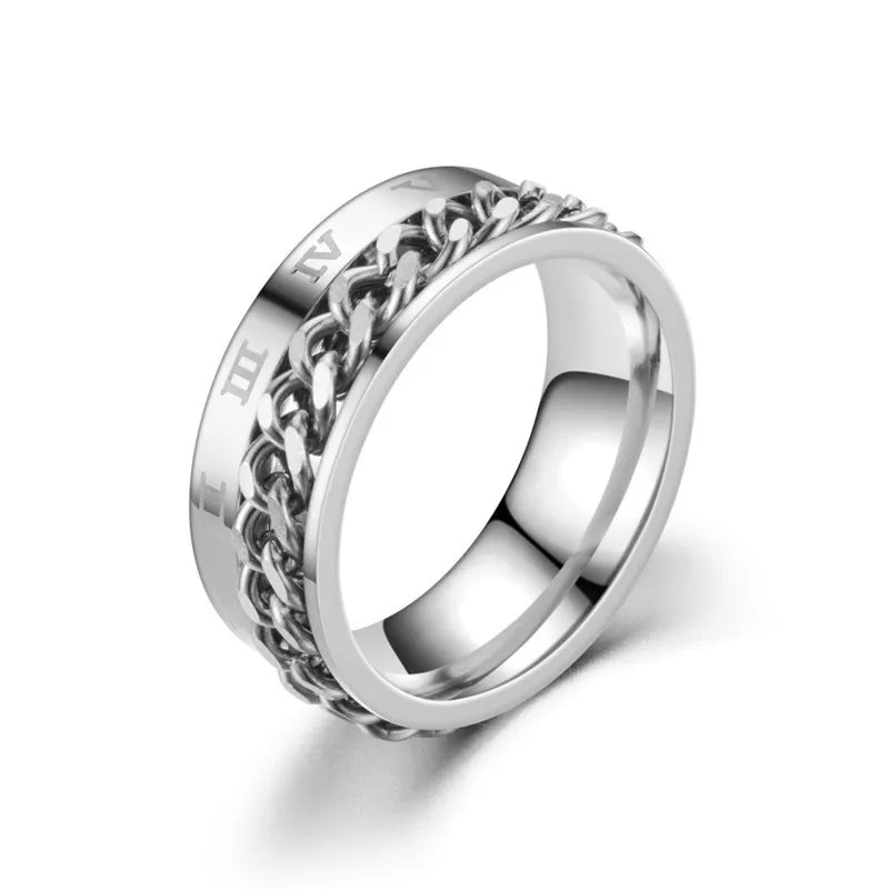 Titanium Steel Rotatable Ring - Mens Anime Jewelry Jewellery
