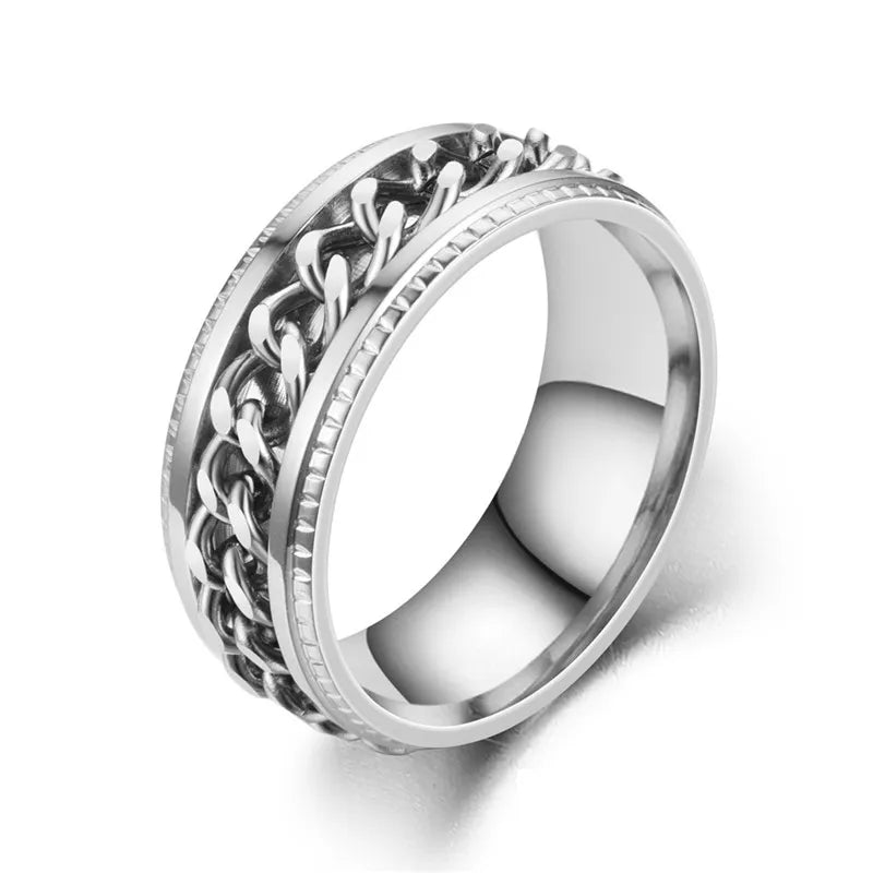 Titanium Steel Rotatable Ring - Mens Anime Jewelry Jewellery