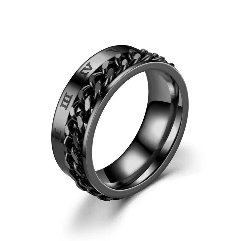 Titanium Steel Rotatable Ring - Mens Anime Jewelry Jewellery