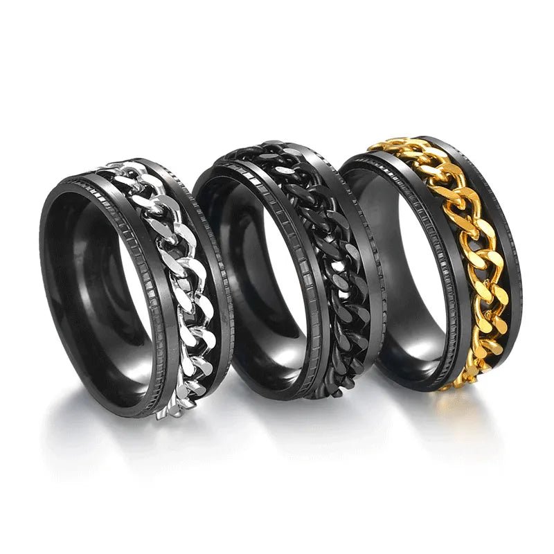 Titanium Steel Rotatable Ring - Mens Anime Jewelry Jewellery