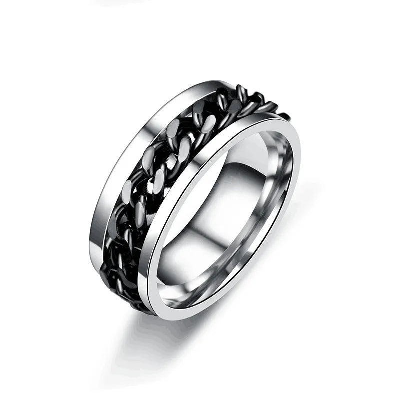 Titanium Steel Rotatable Ring - Mens Anime Jewelry Jewellery