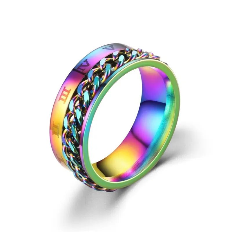 Titanium Steel Rotatable Ring - Mens Anime Jewelry Jewellery
