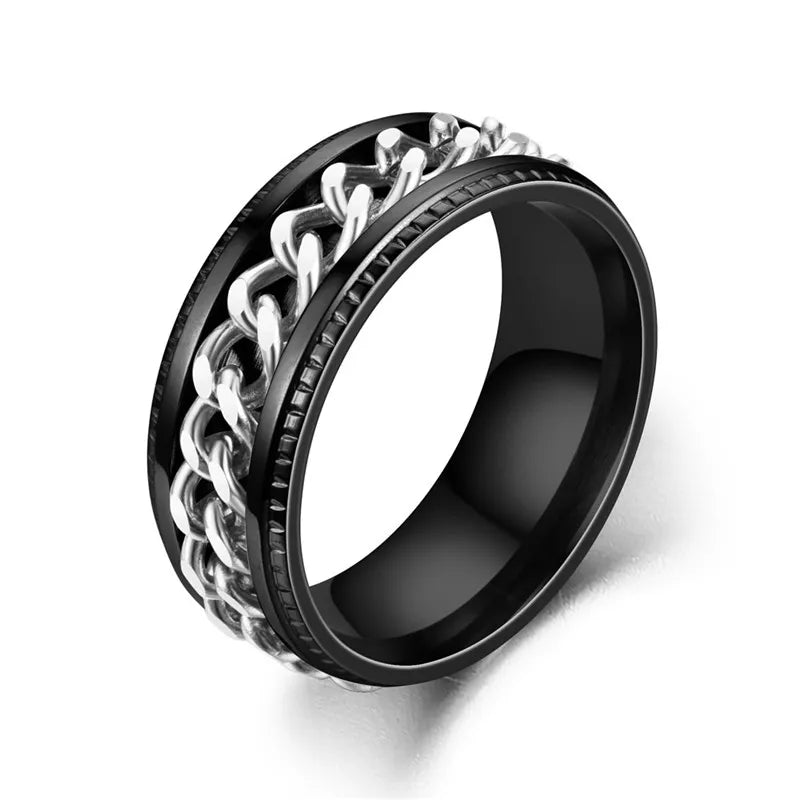 Titanium Steel Rotatable Ring - Mens Anime Jewelry Jewellery