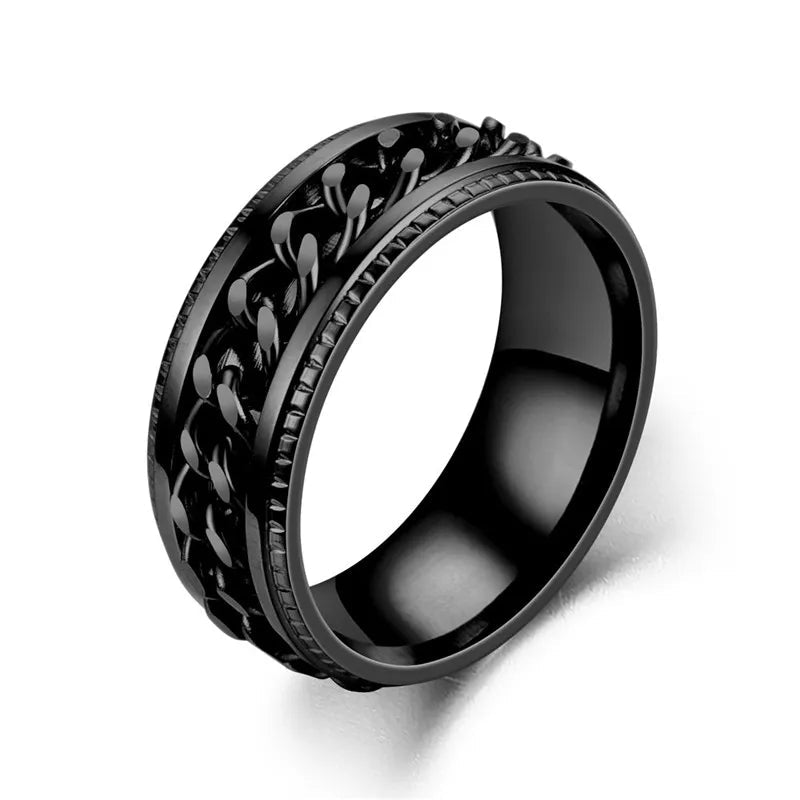 Titanium Steel Rotatable Ring - Mens Anime Jewelry Jewellery