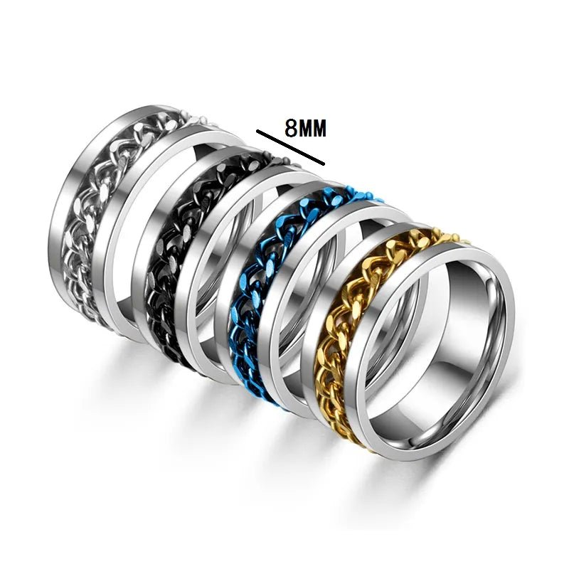 Titanium Steel Rotatable Ring - Mens Anime Jewelry Jewellery