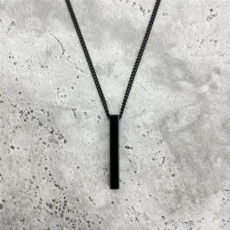 Vertical Bar Necklace - Mens Anime Jewelry Jewellery
