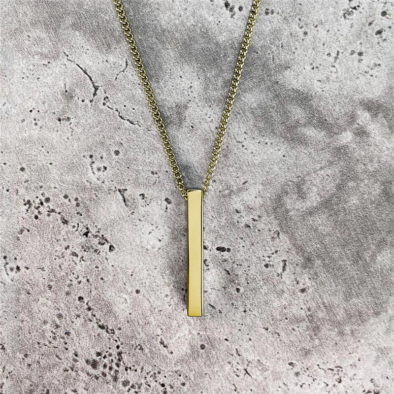 Vertical Bar Necklace - Mens Anime Jewelry Jewellery