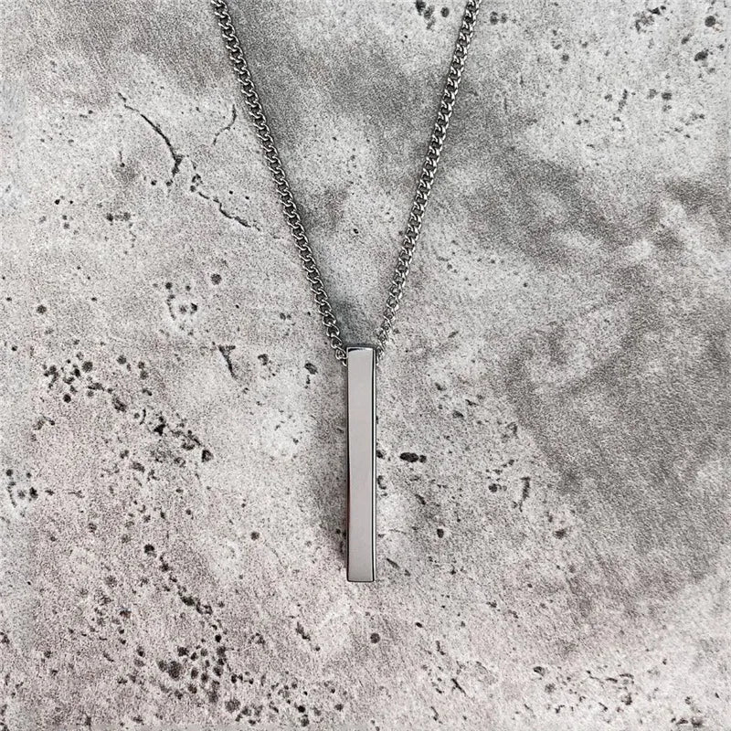 Vertical Bar Necklace - Mens Anime Jewelry Jewellery