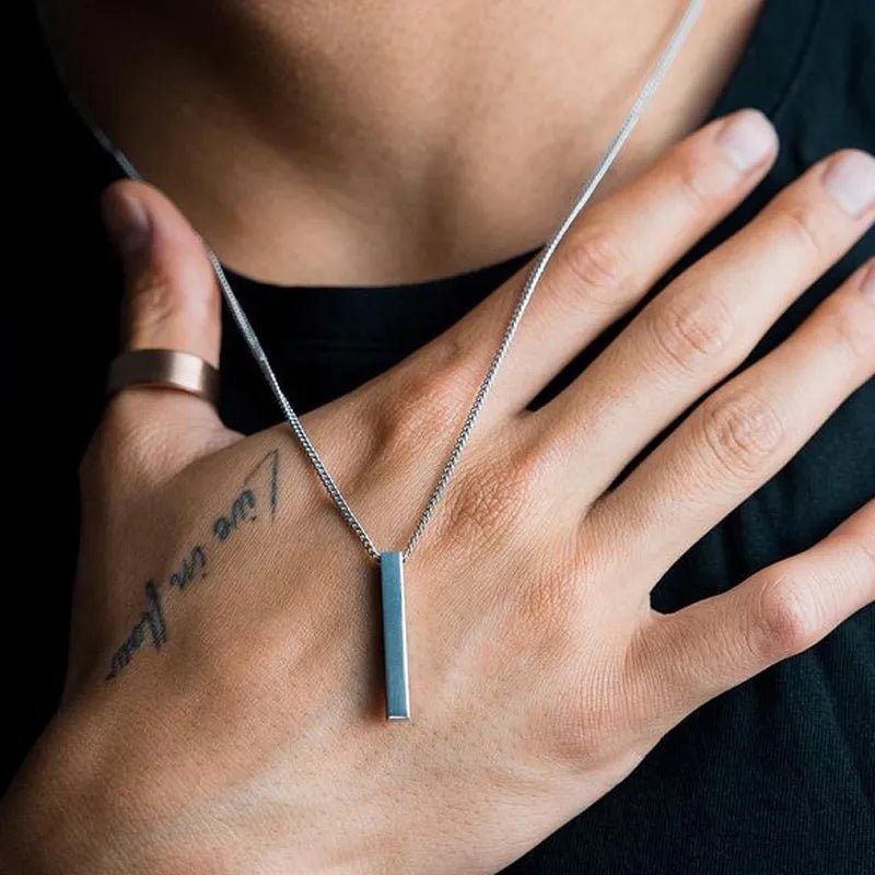 Vertical Bar Necklace - Mens Anime Jewelry Jewellery
