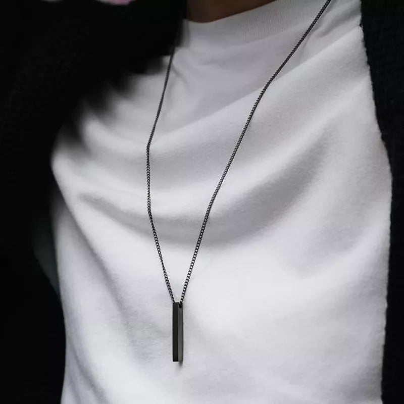 Vertical Bar Necklace - Mens Anime Jewelry Jewellery