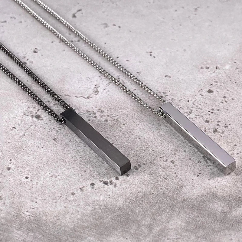 Vertical Bar Necklace - Mens Anime Jewelry Jewellery