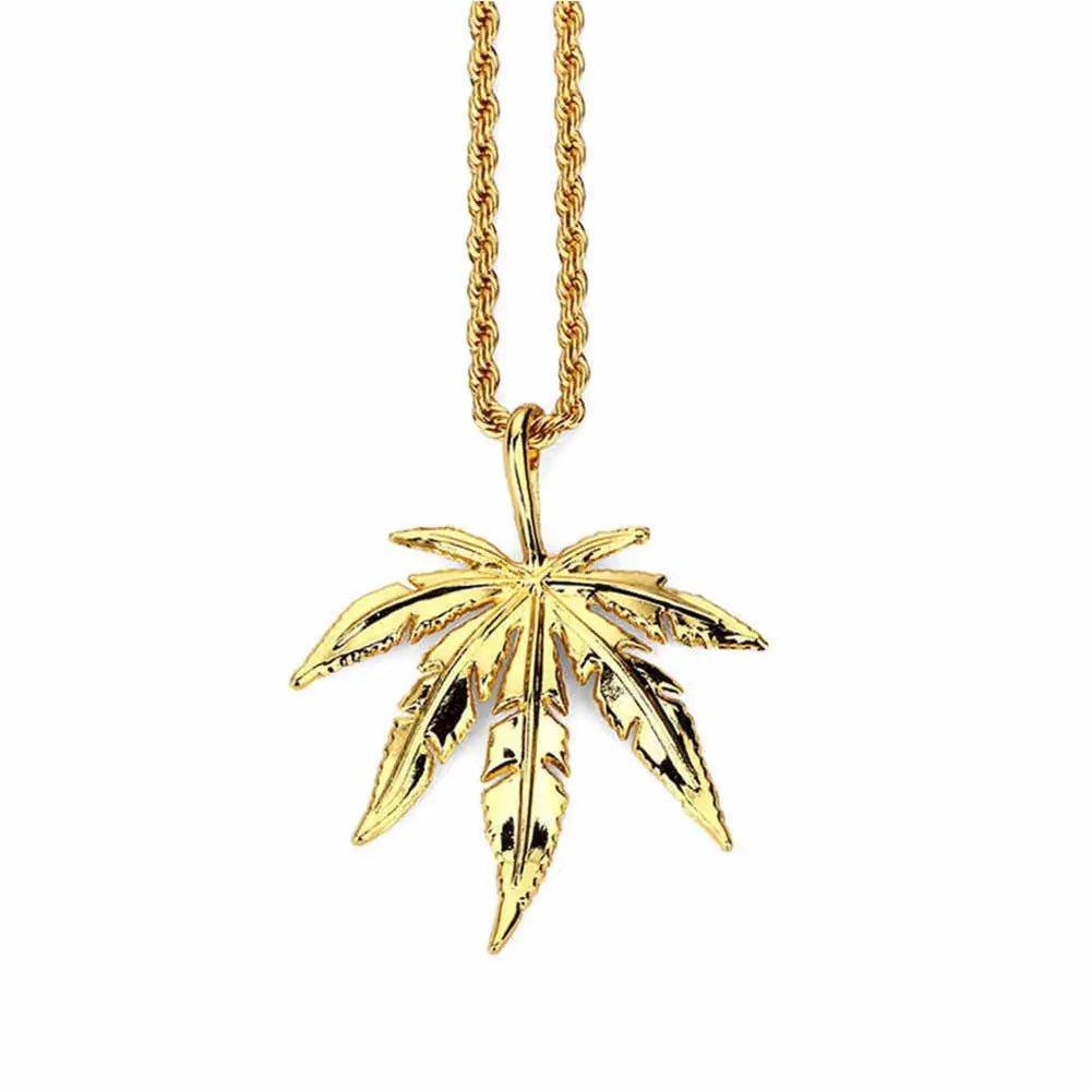 Weed Leaf Necklace - Mens Anime Jewelry Jewellery