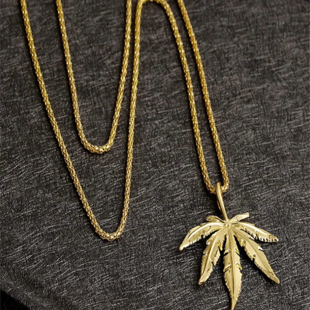 Weed Leaf Necklace - Mens Anime Jewelry Jewellery