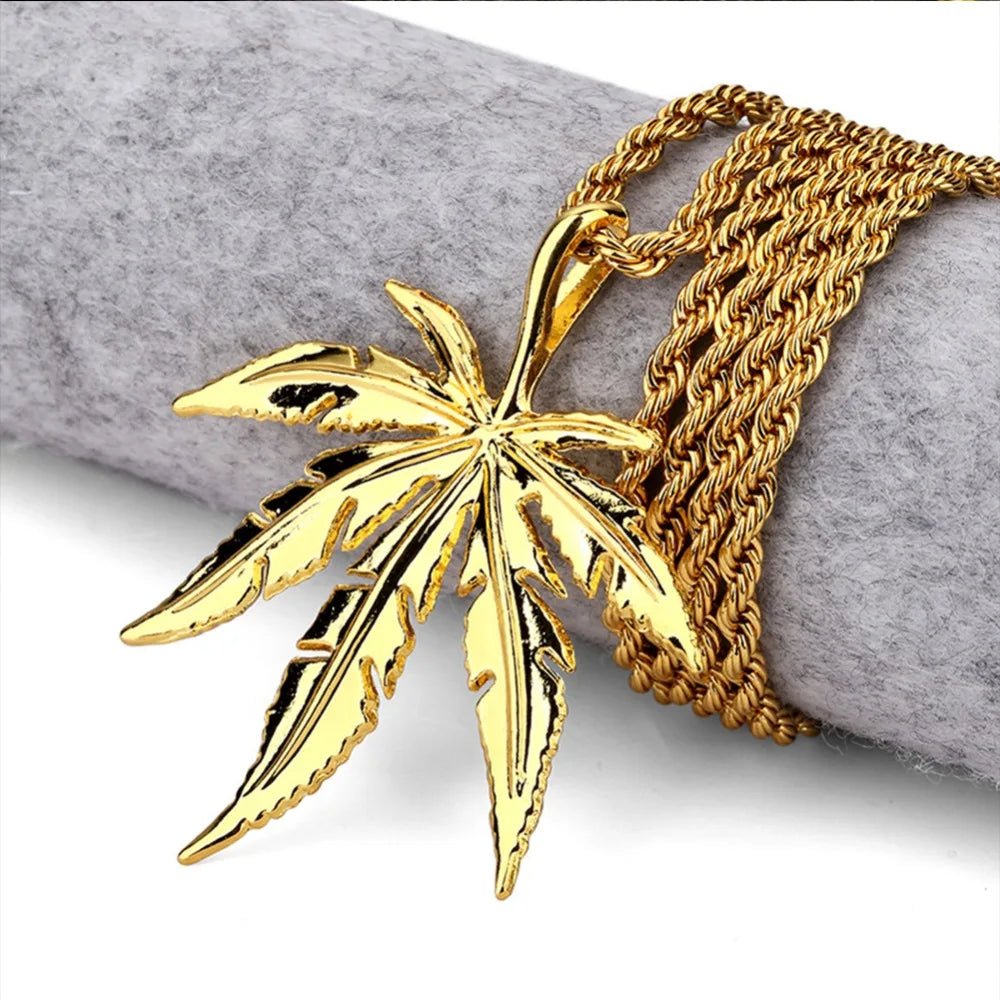 Weed Leaf Necklace - Mens Anime Jewelry Jewellery