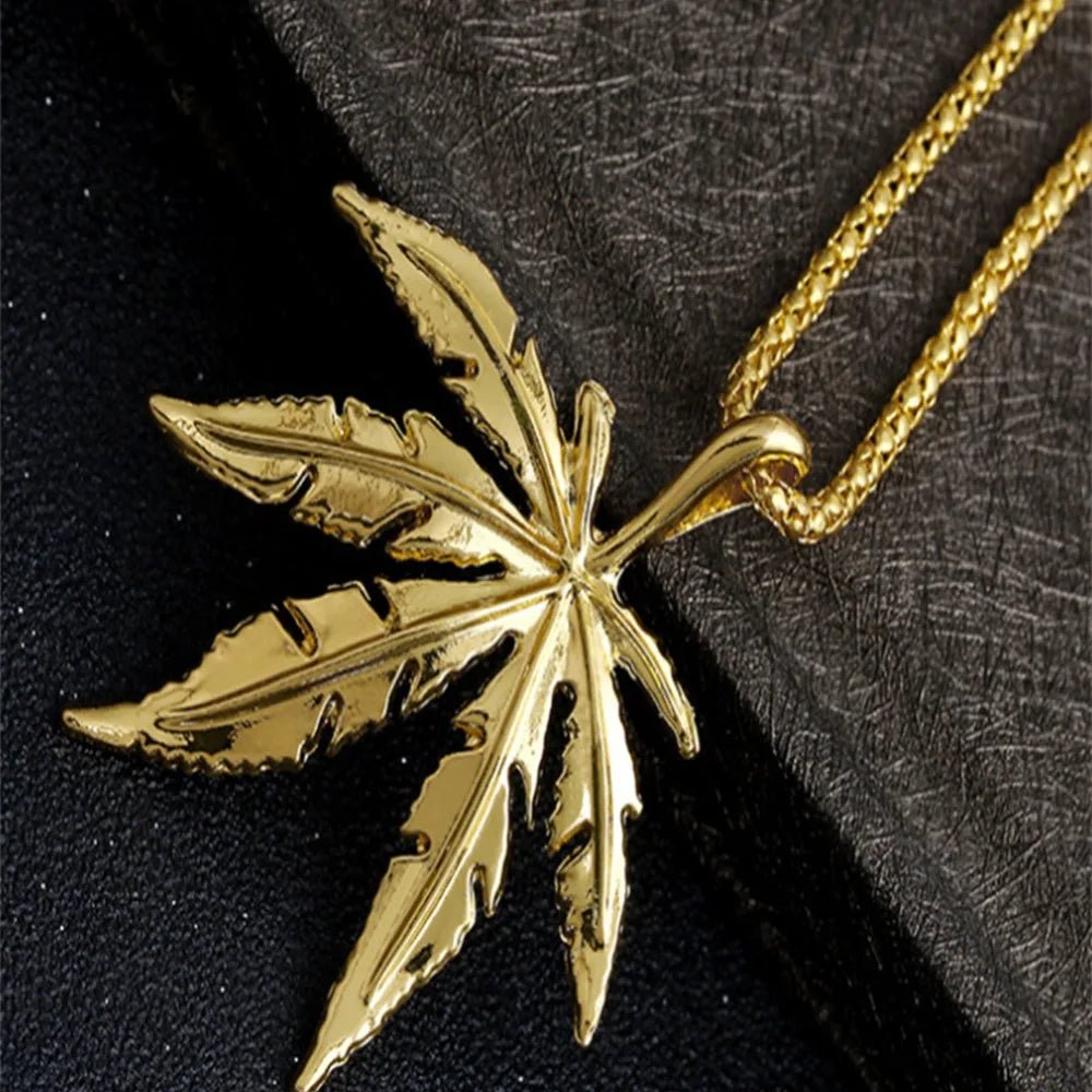 Weed Leaf Necklace - Mens Anime Jewelry Jewellery
