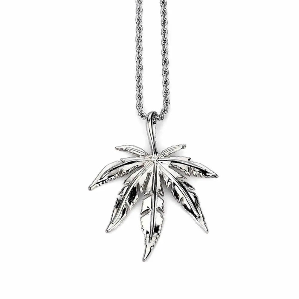 Weed Leaf Necklace - Mens Anime Jewelry Jewellery