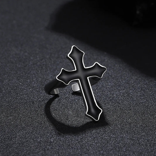 Black Cross Ring - Berserk Jewels Jewelery Jewellery