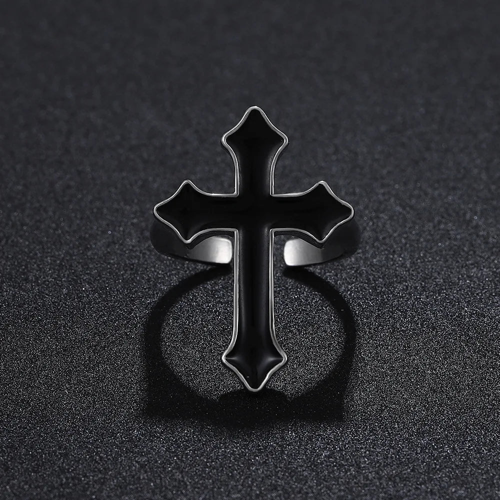 Black Cross Ring - Berserk Jewels Jewelery Jewellery