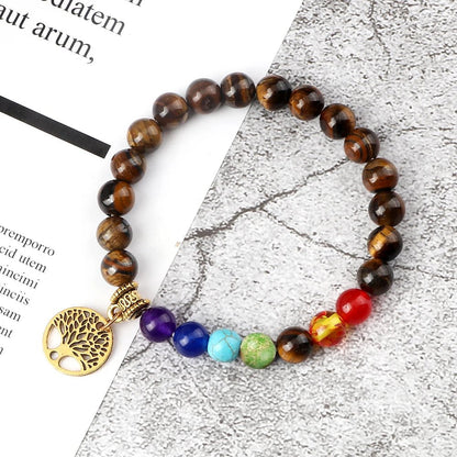 Chakra Life Tree Bracelet - Berserk Jewels Jewelery Jewellery