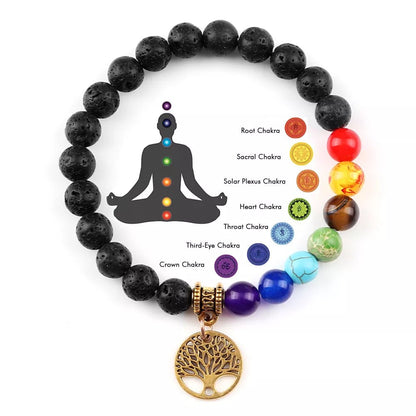 Chakra Life Tree Bracelet - Berserk Jewels Jewelery Jewellery