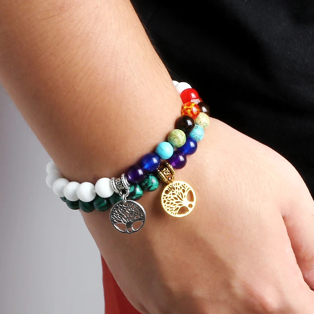 Chakra Life Tree Bracelet - Berserk Jewels Jewelery Jewellery