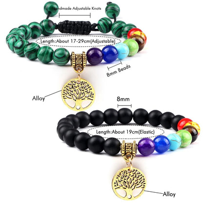 Chakra Life Tree Bracelet - Berserk Jewels Jewelery Jewellery