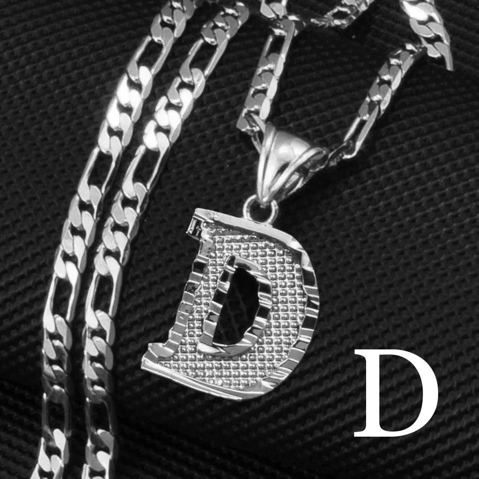 Custom A - Z Letters Pendant Necklace - Mens Anime Jewelry Jewellery