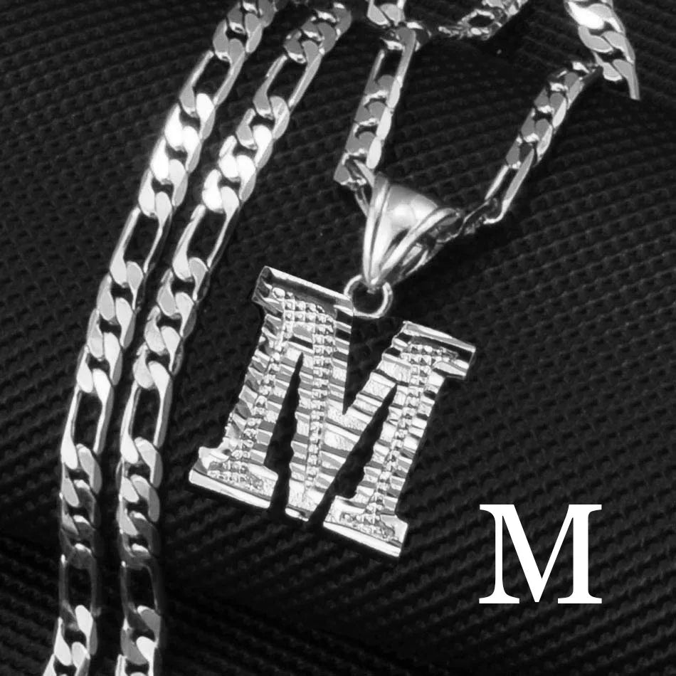 Custom A - Z Letters Pendant Necklace - Mens Anime Jewelry Jewellery