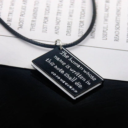 Death Note Necklace - Berserk Jewels Jewelery Jewellery