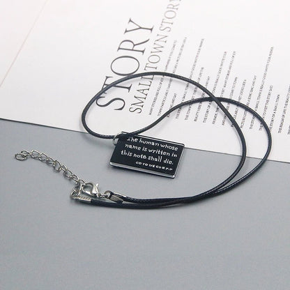 Death Note Necklace - Berserk Jewels Jewelery Jewellery