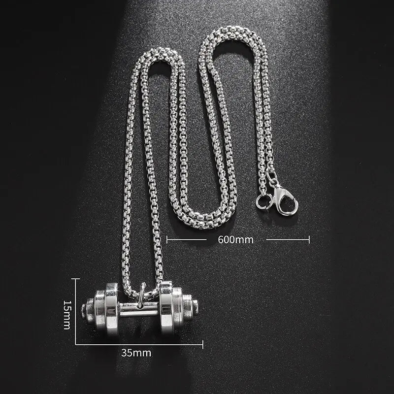 Dumbbell Necklace - Berserk Jewels Jewelery Jewellery