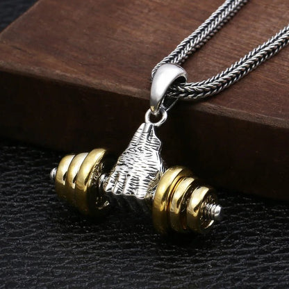 Handheld Dumbbell Necklace - Berserk Jewels Jewelery Jewellery