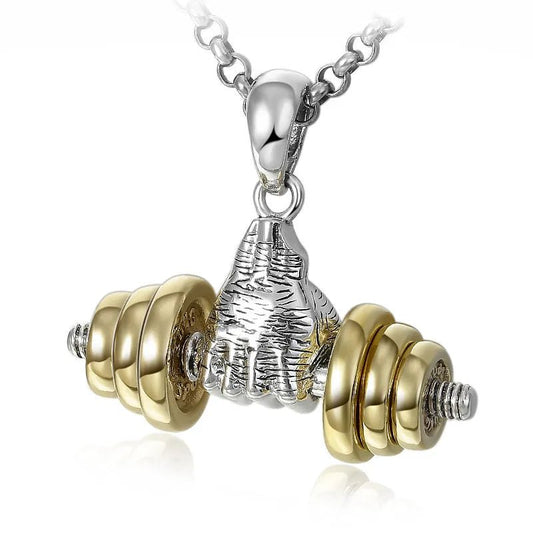 Handheld Dumbbell Necklace - Berserk Jewels Jewelery Jewellery