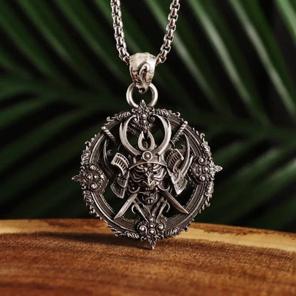 Japanese Black Samurai Pendant Necklace - Berserk Jewels Jewelery Jewellery