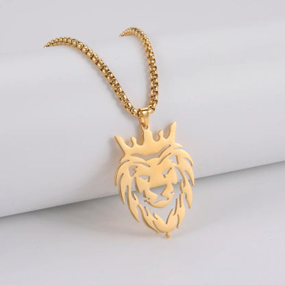 Lion With King Crown Necklace - Berserk Jewels Jewelery Jewellery