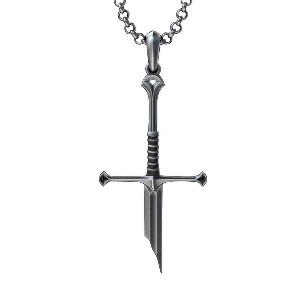 LOTR Narsil Sword Necklace - Mens Anime Jewelry Jewellery