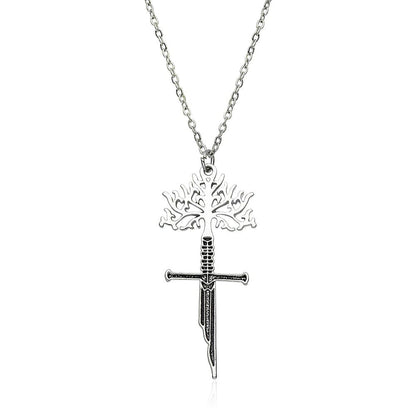 LOTR Narsil Sword Necklace - Mens Anime Jewelry Jewellery