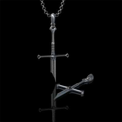 LOTR Narsil Sword Necklace - Mens Anime Jewelry Jewellery