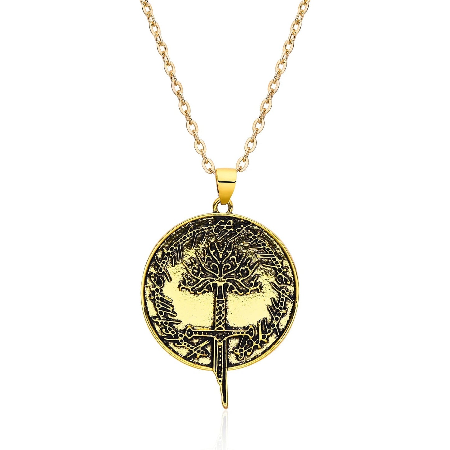 LOTR Narsil Sword Necklace - Mens Anime Jewelry Jewellery