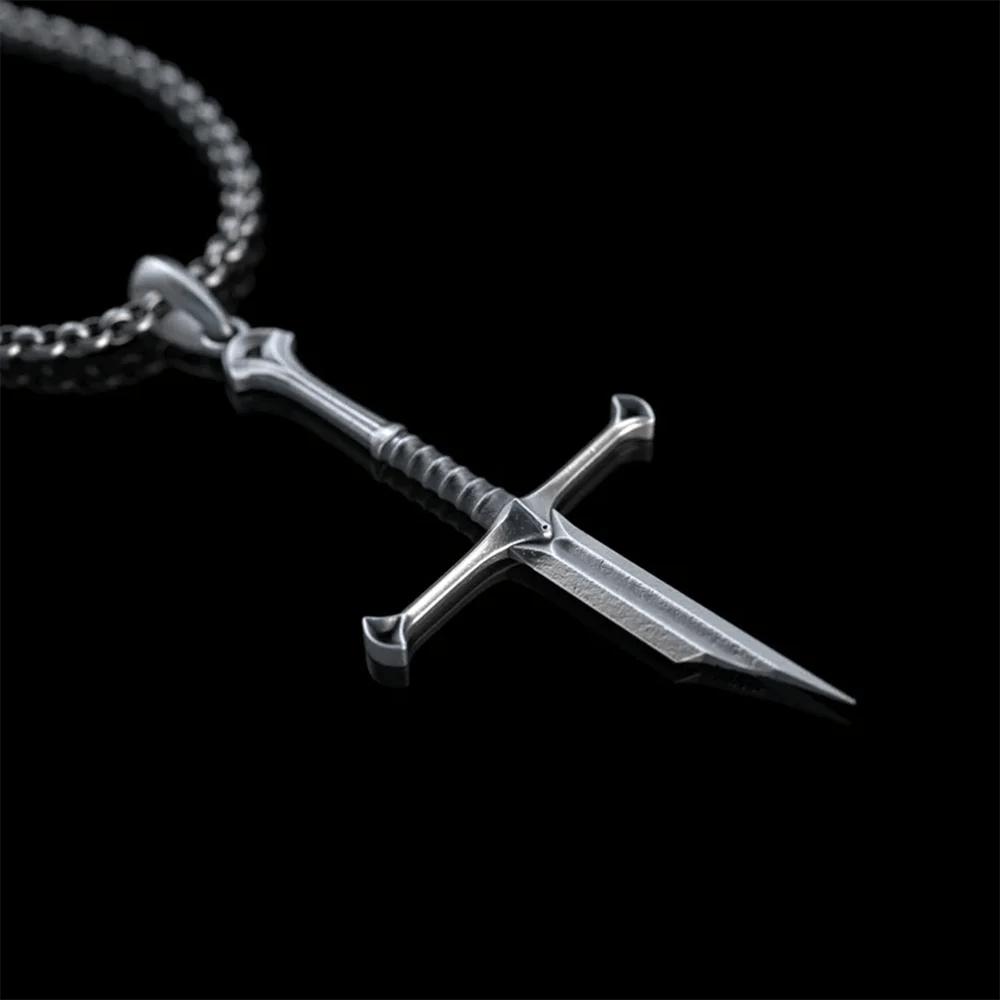 LOTR Narsil Sword Necklace - Mens Anime Jewelry Jewellery