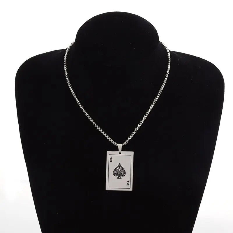 Lucky Spades Ace Pendant Necklace - Berserk Jewels Jewelery Jewellery