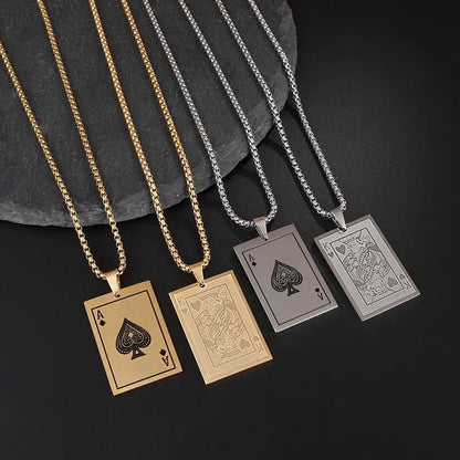 Lucky Spades Ace Pendant Necklace - Berserk Jewels Jewelery Jewellery