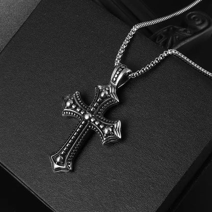 Metal Black Cross Pendant Necklace - Berserk Jewels Jewelery Jewellery