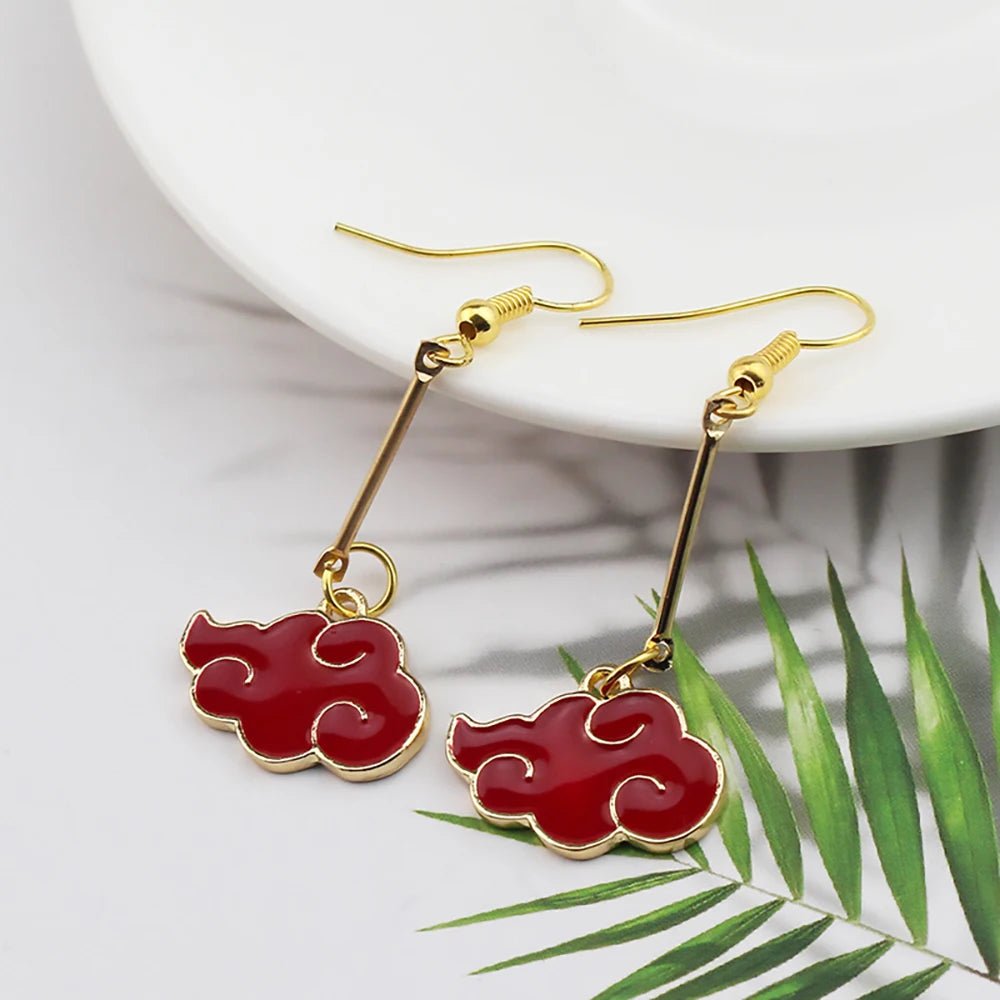 Naruto Akatsuki Cloud Earrings - Berserk Jewels Jewelery Jewellery