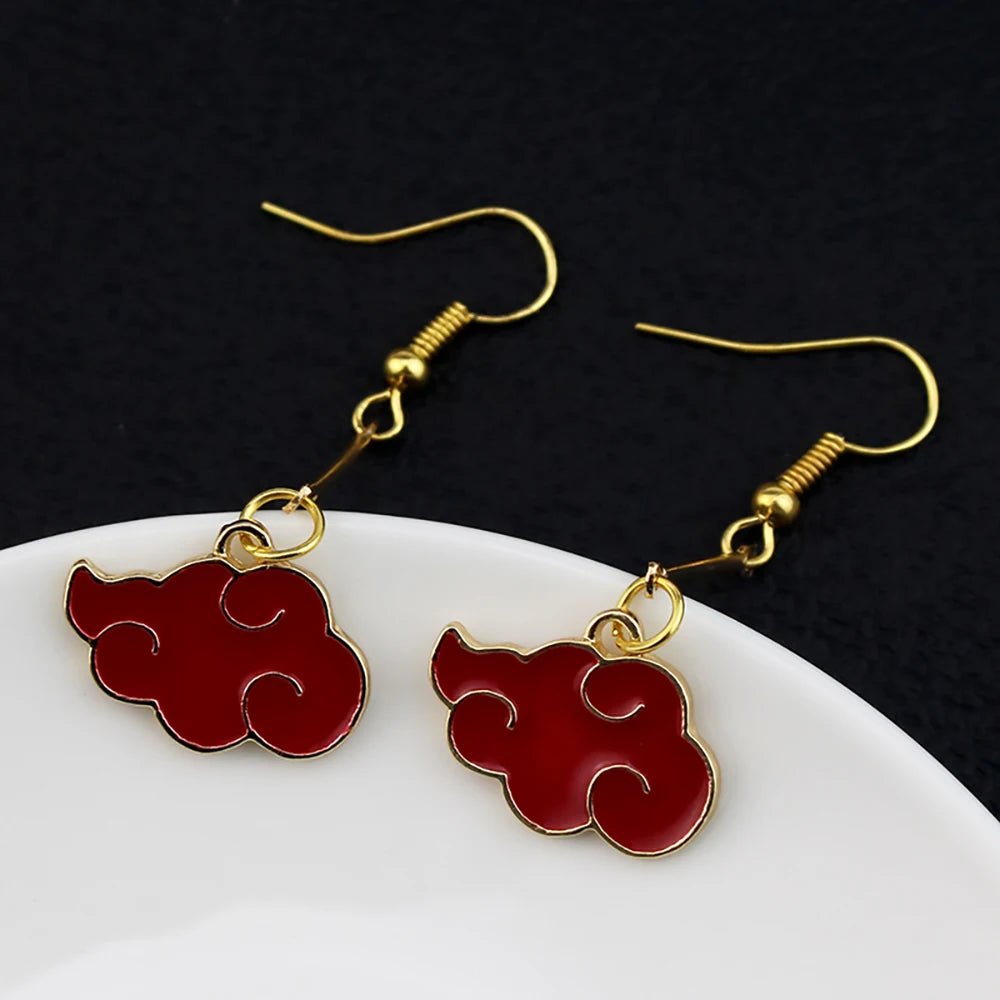 Naruto Akatsuki Cloud Earrings - Berserk Jewels Jewelery Jewellery