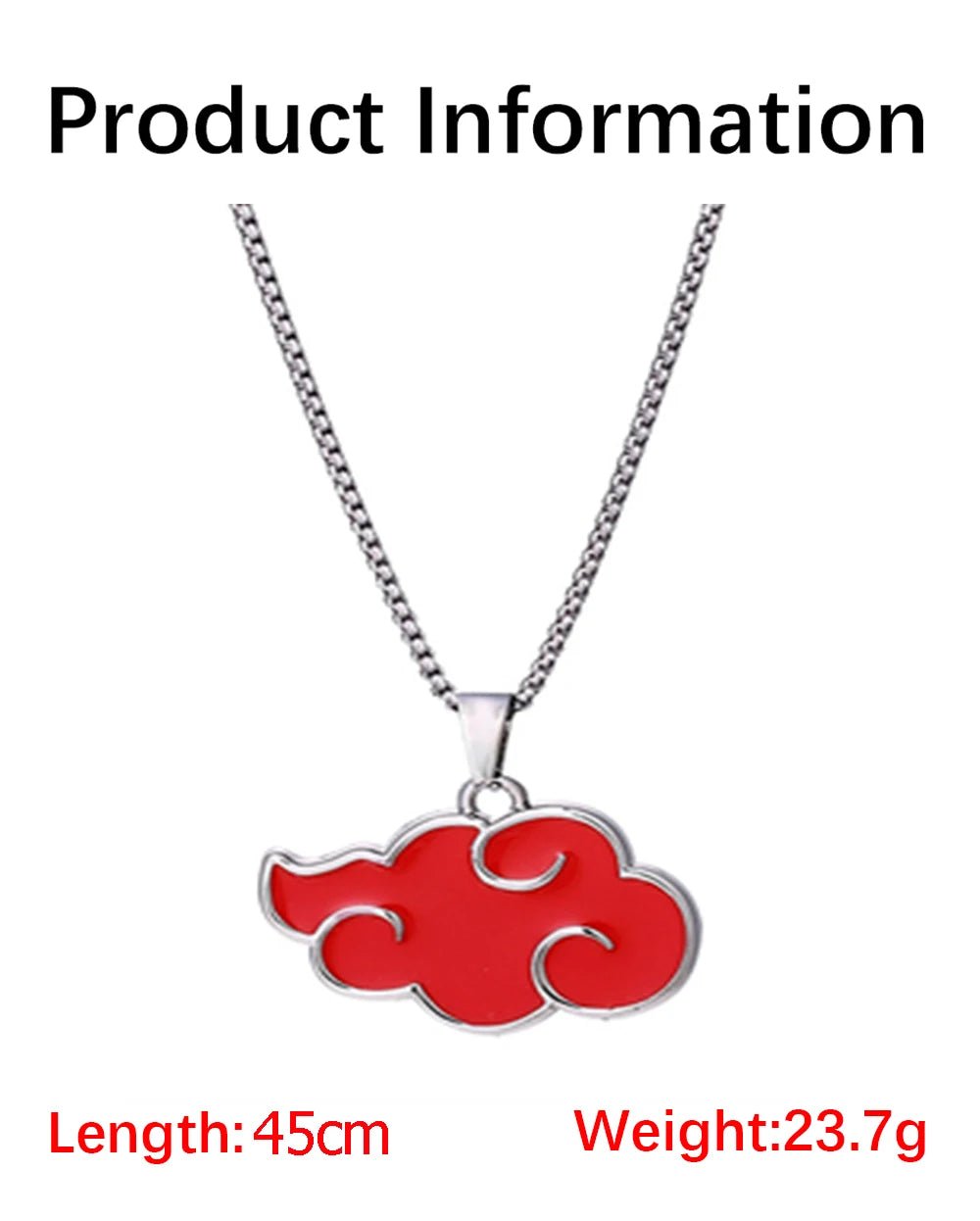 Naruto Akatsuki Red Cloud Necklace - Berserk Jewels Jewelery Jewellery